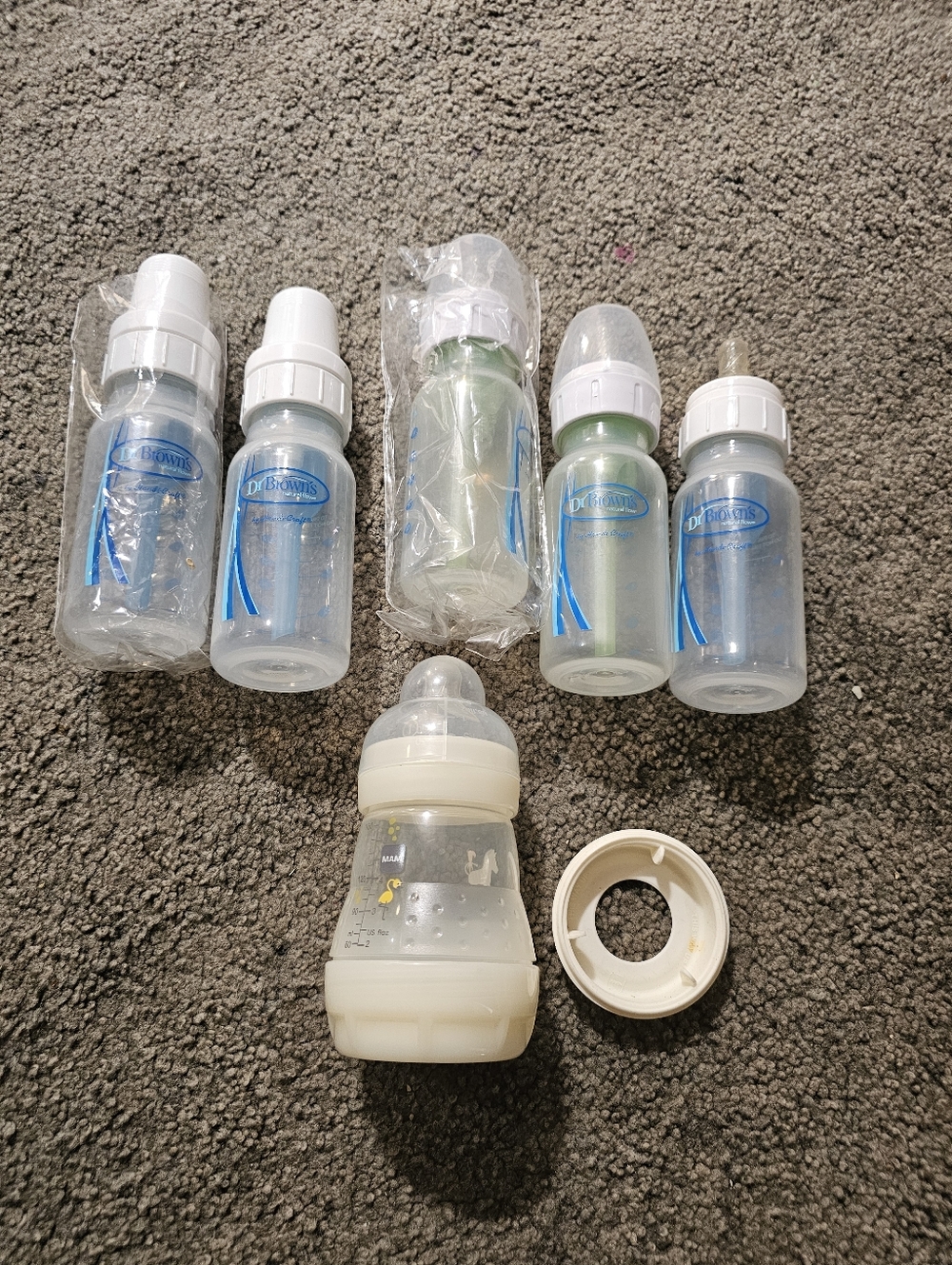 Dr. Brown's Clear Baby Bottle Set - White Caps